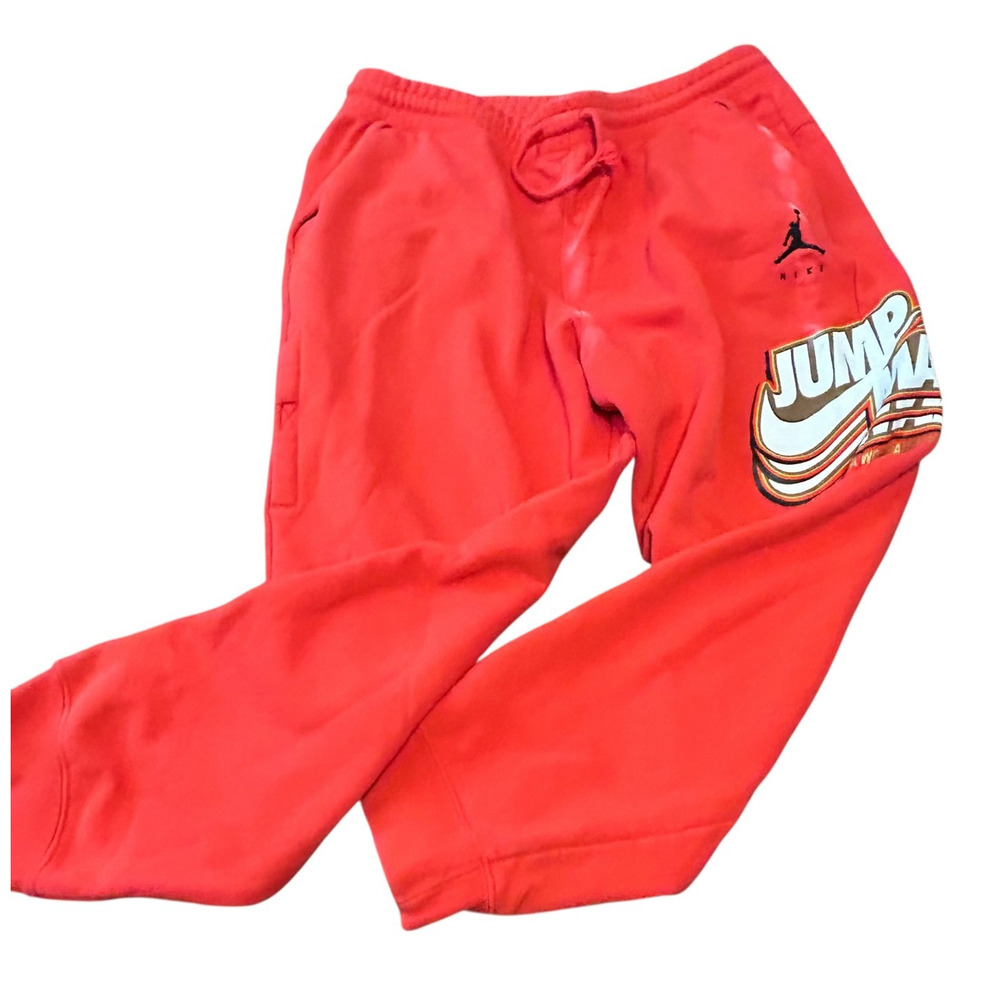 Nike Jordan Jumpman Joggers Mens XXL Red NBA Champs Core Fleece Heavy Weight